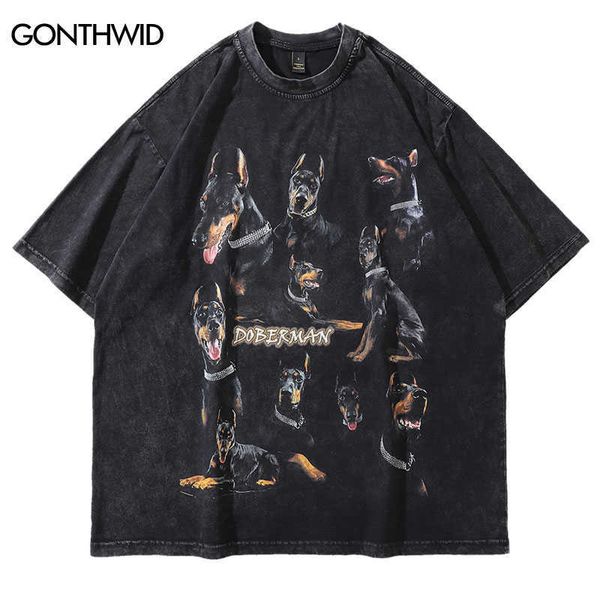 men's hoodies sweatshirts oversize distressed t shirts hip hop vintage doberman dog print punk rock gothic tshirt streetwear 2022 haraj, Black
men's hoodies sweatshirts oversize distressed t shirts hip hop vintage doberman dog print punk rock gothic tshirt streetwear 2022 haraj, Black