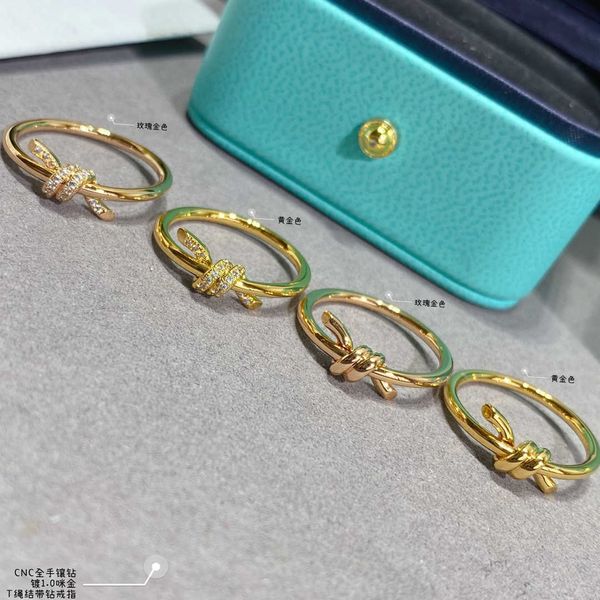designer new v-gold second-generation cnc exquisite carving tiffay knot tnot ring for women 18k rose thick gold with gu ailing matching brac, Silver
designer new v-gold second-generation cnc exquisite carving tiffay knot tnot ring for women 18k rose thick gold with gu ailing matching brac, Silver