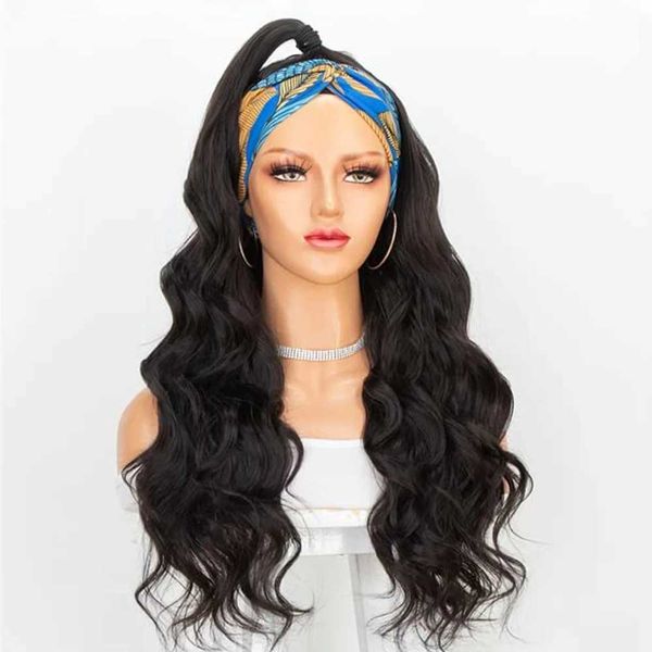 headband wigs for black women synthetic glueless long wavy wig natural looking body wave wigs with headbands for daily party 230524, Black;brown
headband wigs for black women synthetic glueless long wavy wig natural looking body wave wigs with headbands for daily party 230524, Black;brown