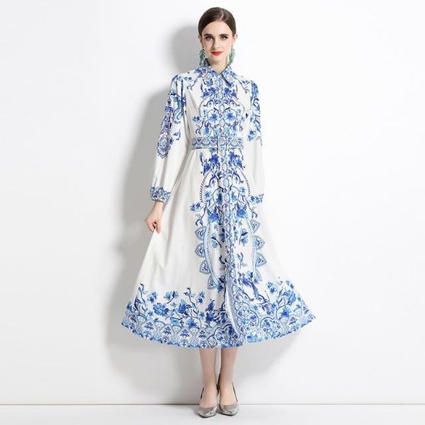 summer luxury vintage bow tie neck printed dress 23ss women's fashion blue patterned french court style dressdresses summer autumn offi, Black;gray
summer luxury vintage bow tie neck printed dress 23ss women's fashion blue patterned french court style dressdresses summer autumn offi, Black;gray
