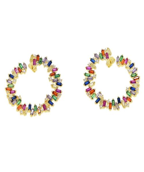 luxury rainbow cz stud earring geometric round circle cz band gorgeous gold plated trendy modern female party jewelry4860409, Golden;silver
luxury rainbow cz stud earring geometric round circle cz band gorgeous gold plated trendy modern female party jewelry4860409, Golden;silver