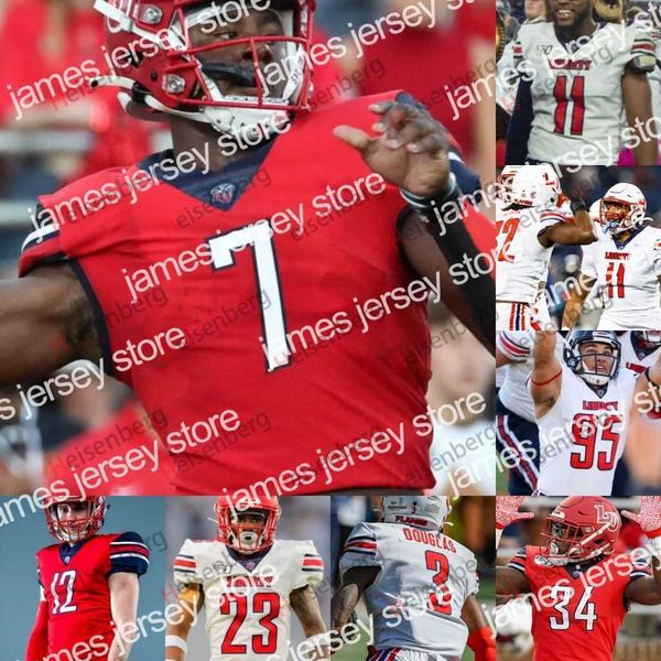 american college football wear custom liberty flames 7 malik willis football stitched jersey ncaa college durrell johnson peytton pickett jo, Black