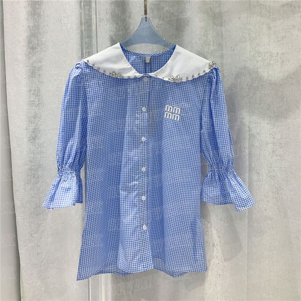 plaid pattern shirts tees embroidery letter t shirts for women summer sweet girls short sleeve blouses clothes, White
plaid pattern shirts tees embroidery letter t shirts for women summer sweet girls short sleeve blouses clothes, White