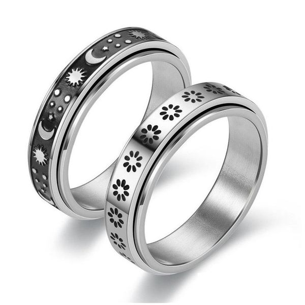 band rings stainless steel spinner ring for women mens fidget moon star celtic stress relieving wide anxiety drop delivery je dhmk7, Silver
band rings stainless steel spinner ring for women mens fidget moon star celtic stress relieving wide anxiety drop delivery je dhmk7, Silver
