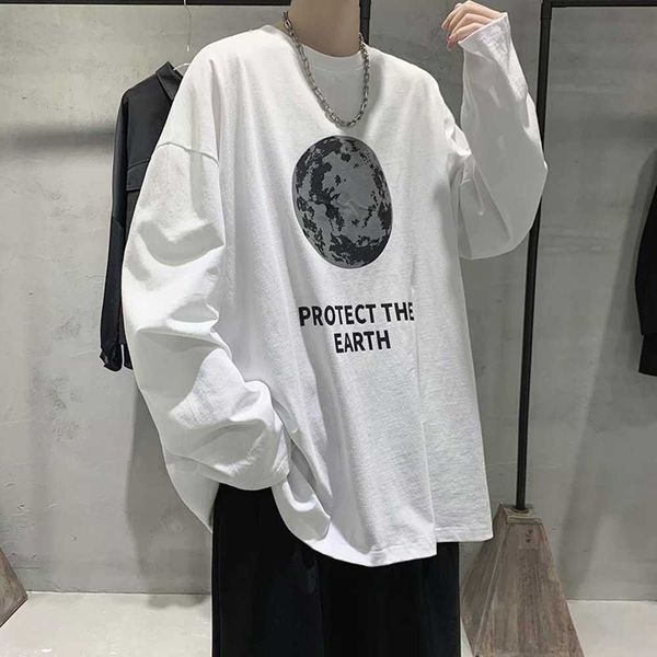 autumn long sleeved t-shirt men's trendy loose round neck inner laydown bottom shirt ins spring, White;black
autumn long sleeved t-shirt men's trendy loose round neck inner laydown bottom shirt ins spring, White;black