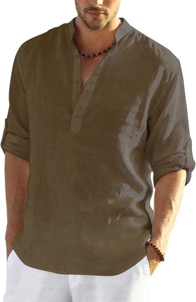 coofandy men's cotton hemp henley shirt long sleeve hippie casual beach t-shirt s36z y7mz, White;black
coofandy men's cotton hemp henley shirt long sleeve hippie casual beach t-shirt s36z y7mz, White;black