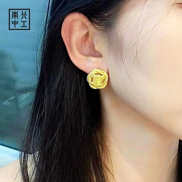 luoyang jewelry cool celi fried dough twists knot triumphal arch round earrings, Golden
luoyang jewelry cool celi fried dough twists knot triumphal arch round earrings, Golden