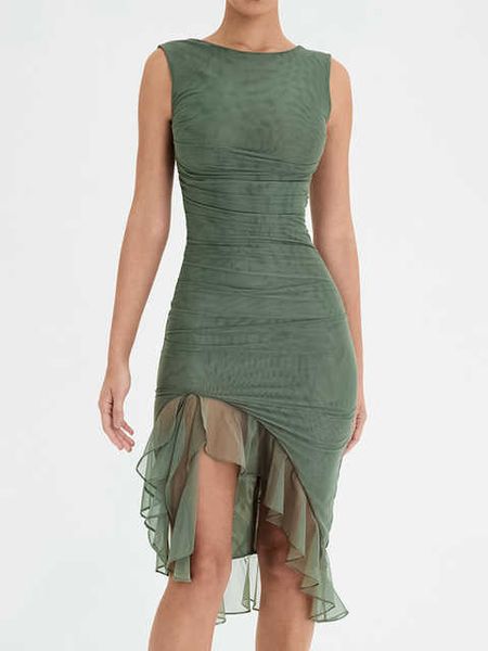 new elegant mesh ruched bodycon midi dress fashion ruffles split party clothing spring summer 2023 women dresses, Black;gray
new elegant mesh ruched bodycon midi dress fashion ruffles split party clothing spring summer 2023 women dresses, Black;gray