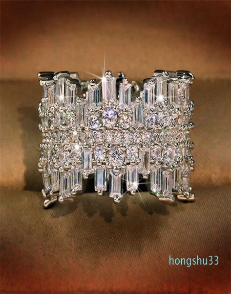 luxury jewelry 925 sterling silver full princess cut white diamond gemstones party women wedding band ring gift4016455, Slivery;golden
luxury jewelry 925 sterling silver full princess cut white diamond gemstones party women wedding band ring gift4016455, Slivery;golden