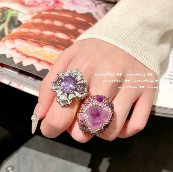 uruguay purple flower gem ring vintage 18k gold plated tanzanian amethyst zircon ring necklace, Silver
uruguay purple flower gem ring vintage 18k gold plated tanzanian amethyst zircon ring necklace, Silver