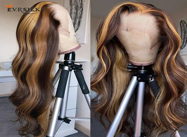 

body wave lace front wig brazil colored human hair wig womens honey blonde high gloss no glue lace hd transparent3501629, Black