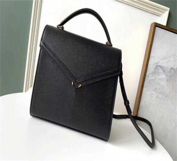 5a 578000 245cm cassandra handle medium bag grained embossed leather shoulder bag with dust bag4518969