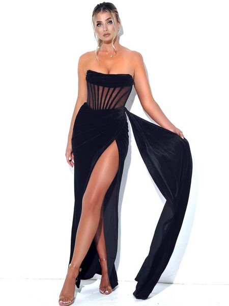 new design satin evening drawstring slit ruched ruffle party wrap silk dresses women, Red
new design satin evening drawstring slit ruched ruffle party wrap silk dresses women, Red
