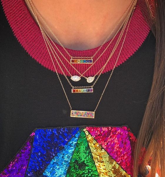 multi color rainbow cz bar necklace gold plated women fashion jewelry european new design colorful cz design geometric necklaces6309397, Silver
multi color rainbow cz bar necklace gold plated women fashion jewelry european new design colorful cz design geometric necklaces6309397, Silver