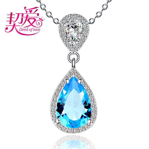 chiai silver korean fashion ocean heart super fairy blue necklace inlaid with crystal
chiai silver korean fashion ocean heart super fairy blue necklace inlaid with crystal