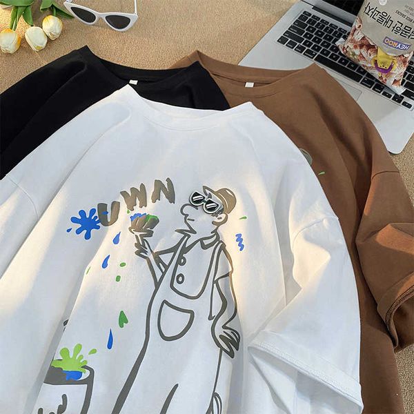 2023 new men's t-shirt ins trend fashion comfortable daily versatile loose graffiti adolescent trend, White;black
2023 new men's t-shirt ins trend fashion comfortable daily versatile loose graffiti adolescent trend, White;black
