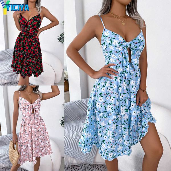 yiciya real time shoot of spring and summer casual floral bow tie wood ear strap dress for women's autumn and summer pleated floral pri, White;black
yiciya real time shoot of spring and summer casual floral bow tie wood ear strap dress for women's autumn and summer pleated floral pri, White;black