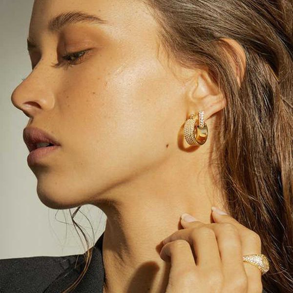 ring earrings for women's insets cool french style wide plate with diamond plated 18k earring for the east gate earrings, Golden
ring earrings for women's insets cool french style wide plate with diamond plated 18k earring for the east gate earrings, Golden