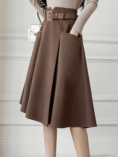 half-length skirt women's wear spring autumn winter new high waist pleated a line small medium length umbrella skirt, Black
half-length skirt women's wear spring autumn winter new high waist pleated a line small medium length umbrella skirt, Black