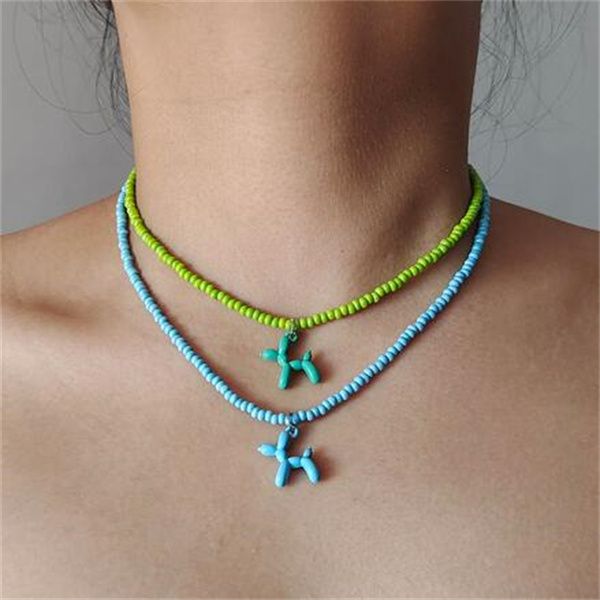 cute colorful enamel puppy dog pendant necklace for women boho ethnic handmade beaded chain choker necklace wholesale jewelry gc2151, Silver
cute colorful enamel puppy dog pendant necklace for women boho ethnic handmade beaded chain choker necklace wholesale jewelry gc2151, Silver