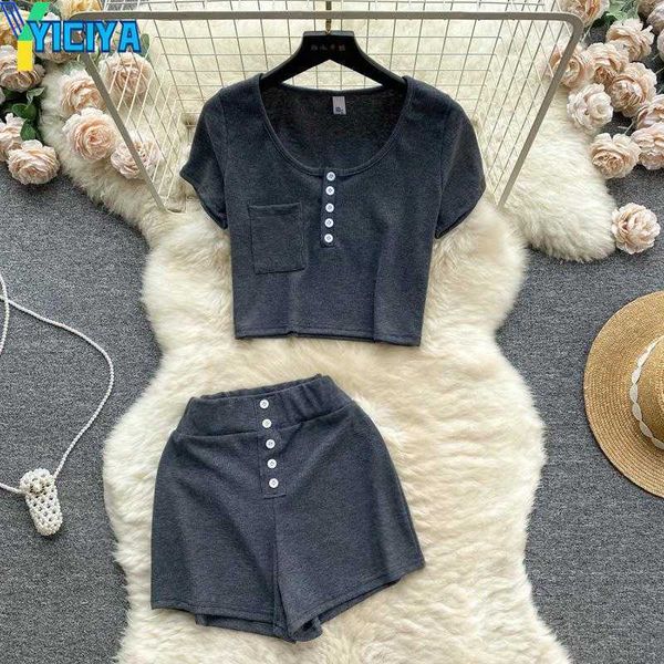 yiciya women's tracksuits womens summer yoga suits t shirt and short sets solid casual cotton linen blouse shorts two piece women outfi, Gray 
yiciya women's tracksuits womens summer yoga suits t shirt and short sets solid casual cotton linen blouse shorts two piece women outfi, Gray
