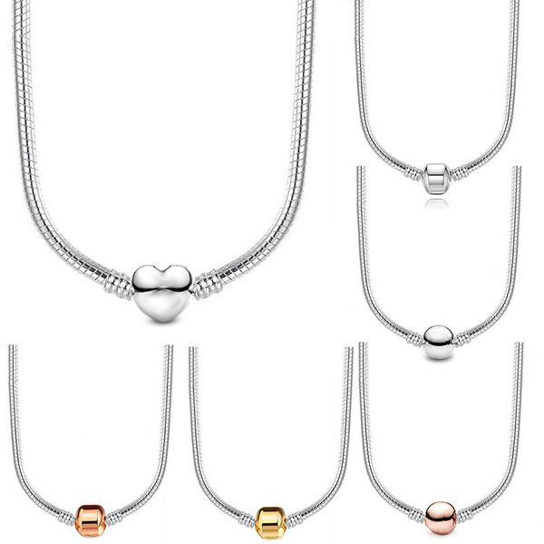 new 925 silver classic snake bone necklace round rose gold buckle pendant designer women fashion jewelry diy fit pandora necklace with box
new 925 silver classic snake bone necklace round rose gold buckle pendant designer women fashion jewelry diy fit pandora necklace with box