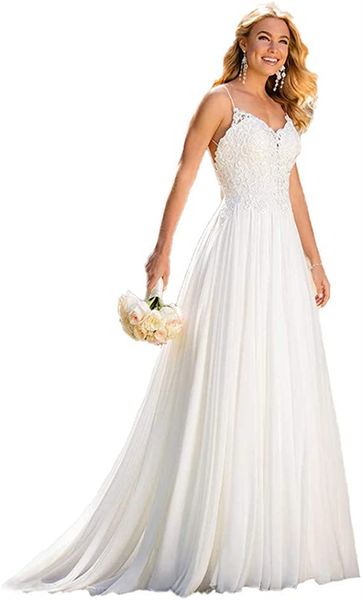wedding dress for bride beach vintage a line backless boho lace summer wedding dresses women plus size, White
wedding dress for bride beach vintage a line backless boho lace summer wedding dresses women plus size, White