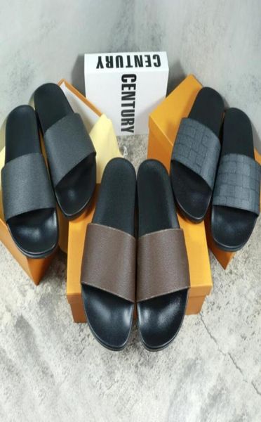 2022 woman man sandal slippers beach causal men women slipper flat shoes slide eu35452001503, Black