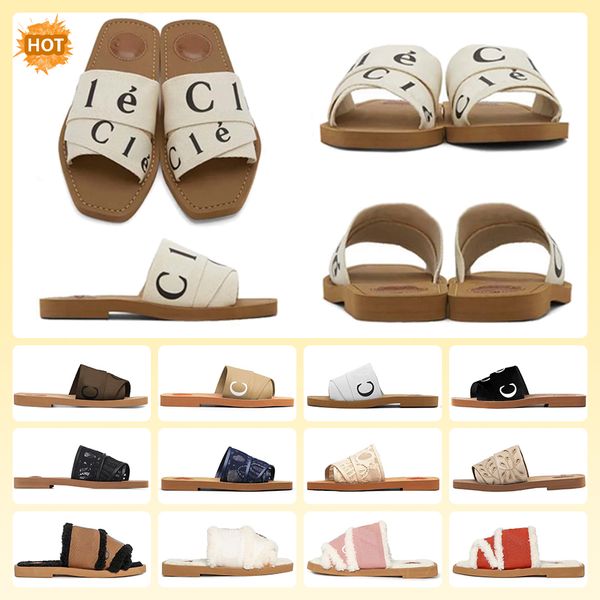 with box designer woody sandals for women mules flat slides light tan beige white black pink lace lettering fabric canvas slippers womens su
with box designer woody sandals for women mules flat slides light tan beige white black pink lace lettering fabric canvas slippers womens su