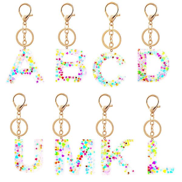 key rings new letter keychains colorful heart sequins key chain for keys women jewelry initial handbag pendant keyring accessories aa230525, Slivery;golden
key rings new letter keychains colorful heart sequins key chain for keys women jewelry initial handbag pendant keyring accessories aa230525, Slivery;golden