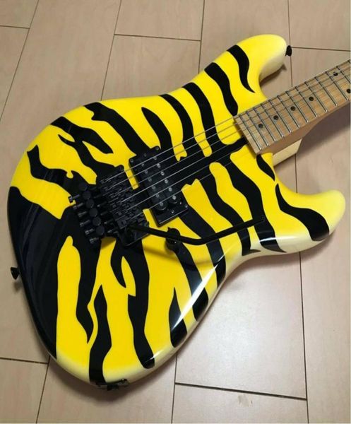 custom made new gl200mt george lynch yellow tiger graphic electric guitar black flyods rose tremolo8445152
custom made new gl200mt george lynch yellow tiger graphic electric guitar black flyods rose tremolo8445152