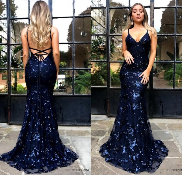 deep v neck sequined navy blue prom dresses 2019 halter spaghetti straps mermaid long evening gowns backless party dress ba91642605683, Black
deep v neck sequined navy blue prom dresses 2019 halter spaghetti straps mermaid long evening gowns backless party dress ba91642605683, Black