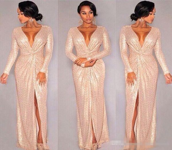 new spark sequin long sleeve evening dresses rose gold deep vneck slit prom dresses sparky full length special occasion gown8240274, Black;red
new spark sequin long sleeve evening dresses rose gold deep vneck slit prom dresses sparky full length special occasion gown8240274, Black;red