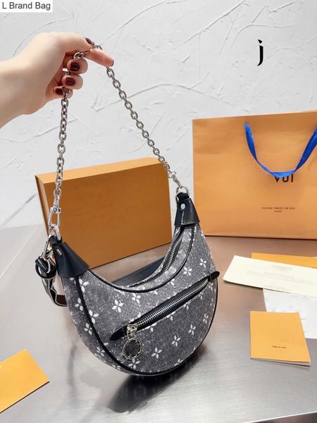 l brand bag loop half-moon baguette designer women bag genuine calf leather croissant chain purse clutch crossbody handbag shoulerbag qualit, Black
l brand bag loop half-moon baguette designer women bag genuine calf leather croissant chain purse clutch crossbody handbag shoulerbag qualit, Black