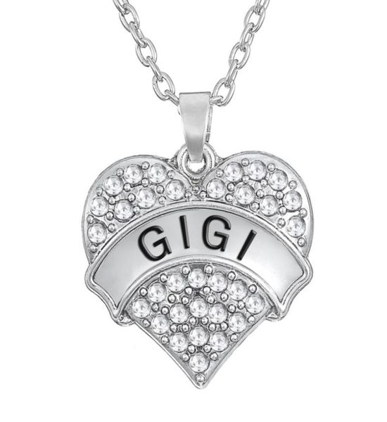 love family gigi heart shape pendant choker crystal women word necklace fashion 2016 for women6719787, Silver
love family gigi heart shape pendant choker crystal women word necklace fashion 2016 for women6719787, Silver