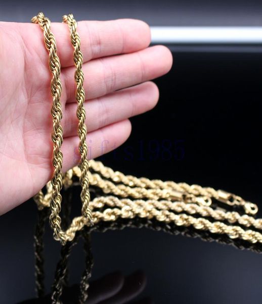 18k ip gold plated 24inch rope chain 6mm 7mm stainless steel necklace men039s fashion style8204628, Black
18k ip gold plated 24inch rope chain 6mm 7mm stainless steel necklace men039s fashion style8204628, Black