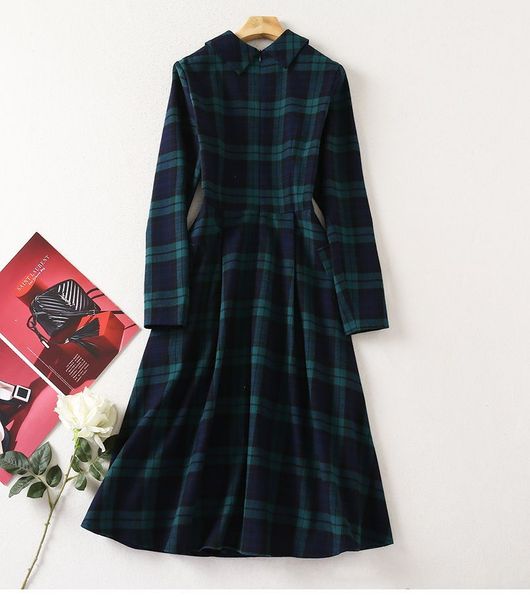 autumn and winter blue green plaid with the same style as the british princess dress 23ss women's fashion office ladies elegant slim em, Black;gray
autumn and winter blue green plaid with the same style as the british princess dress 23ss women's fashion office ladies elegant slim em, Black;gray