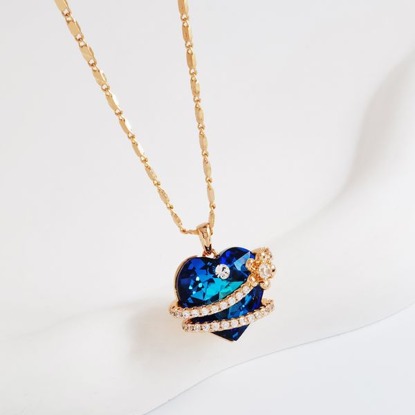 women's pendant neck jewelry made with crystals from austria for ladies party fashion heart necklace valentine's day bijoux gift, Silver
women's pendant neck jewelry made with crystals from austria for ladies party fashion heart necklace valentine's day bijoux gift, Silver