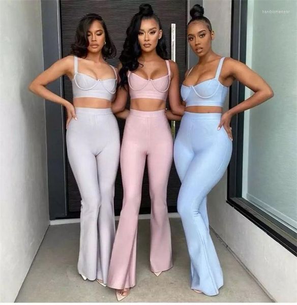 celebrity bandage set red green two pieces strap sleeveless bustiers and long bell-bottoms trousers fashion party sheath, White
celebrity bandage set red green two pieces strap sleeveless bustiers and long bell-bottoms trousers fashion party sheath, White