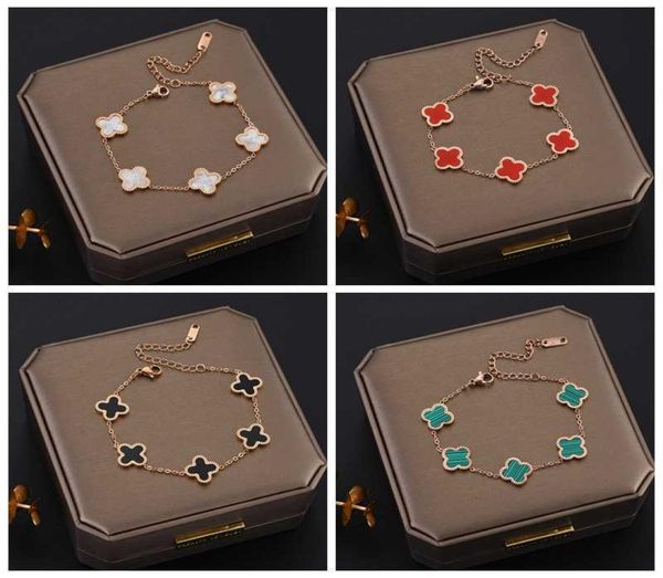 charm bracelets fashion design colorful clover charm bracelet 18k rose gold stainless steel jewelry for gift6856899, Golden;silver
charm bracelets fashion design colorful clover charm bracelet 18k rose gold stainless steel jewelry for gift6856899, Golden;silver