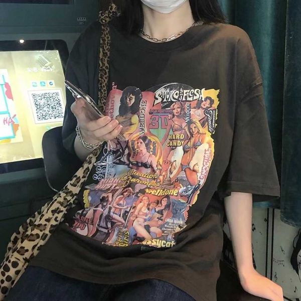 correct we11done movie poster t-shirt female weldone shanghai limited short sleeve korean loose couple, Black;white
correct we11done movie poster t-shirt female weldone shanghai limited short sleeve korean loose couple, Black;white