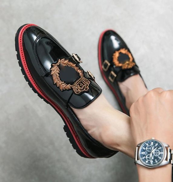 loafers men shoes pu leather casual fashion round toe daily party double buckle embroidery trend gentleman business s1442858, Black
loafers men shoes pu leather casual fashion round toe daily party double buckle embroidery trend gentleman business s1442858, Black