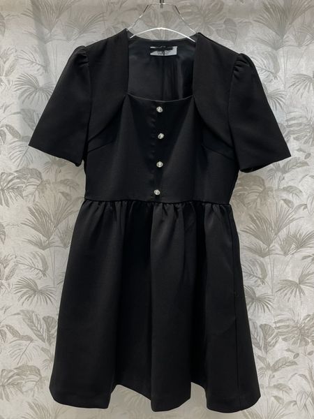 2023 designer dress women's square neck bubble sleeve mid length waist princess dress women's clothing, Black;gray
2023 designer dress women's square neck bubble sleeve mid length waist princess dress women's clothing, Black;gray