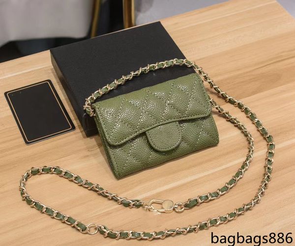 women's caviar mini coin purse with designer wallet classic quilted chain crossbody bag leather flap small card holder pockets x7.5 x2.
women's caviar mini coin purse with designer wallet classic quilted chain crossbody bag leather flap small card holder pockets x7.5 x2.