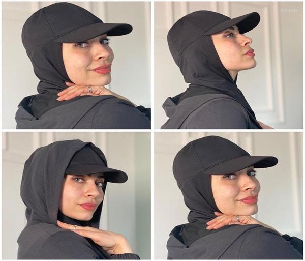 

scarves turkish sporty luxurious cap hijab hat on instant hijabs muslim ready to wear headscarf wraps chiffon scarf bandana underc7565542, Blue;gray