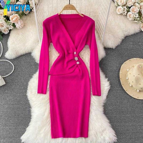yiciya casual dresses long sleeve knit elastic tight vestidos autumn winter pencil sweater dress elegant v neck high waist fashion bodycon, Black;gray
yiciya casual dresses long sleeve knit elastic tight vestidos autumn winter pencil sweater dress elegant v neck high waist fashion bodycon, Black;gray
