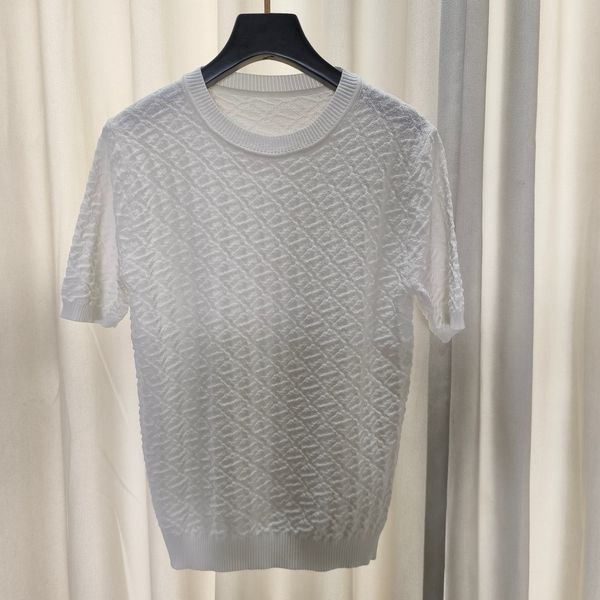 510 l 2023 summer sweaters women's pullover black white beads sweater crew neck short sleeve brand same style women's qian, White;black
510 l 2023 summer sweaters women's pullover black white beads sweater crew neck short sleeve brand same style women's qian, White;black