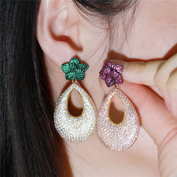 luxurious wter drop gold earring designer for woman south american green aaa zirconia diamond flower earrings bride wedding engagement anniv, Golden
luxurious wter drop gold earring designer for woman south american green aaa zirconia diamond flower earrings bride wedding engagement anniv, Golden