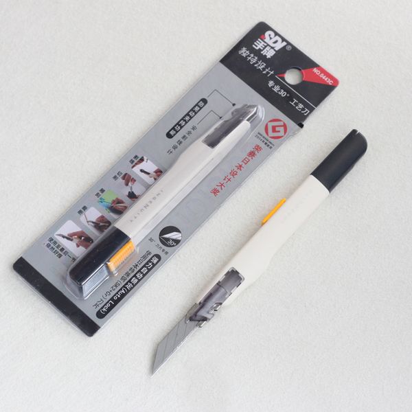 sdi procision cutter auto lock paper cutter 9mm stainless steel knife for car wrap sdi0443c
sdi procision cutter auto lock paper cutter 9mm stainless steel knife for car wrap sdi0443c