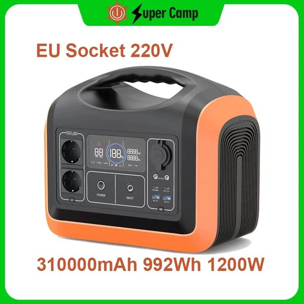 super camp 1200w ac pure sine wave outlets power station 992wh 220v-240v generator for home backup outdoor camping rv eu socket
super camp 1200w ac pure sine wave outlets power station 992wh 220v-240v generator for home backup outdoor camping rv eu socket